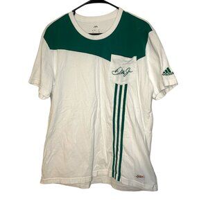 Vintage Mens Adidas Dale Earnhardt Pocket Tee in Green and White